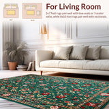 Intricate Floral Tapestry Design(Green)