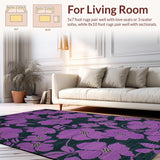 Ultra Soft Area Rug, Non Slip, Stain Resistant, Washable Area Rugs for Living Room, Bedroom, Sophisticated Abstract Color Palette(Purple)