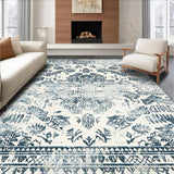 Ultra Soft Area Rug, Non Slip, Stain Resistant, Washable Area Rugs for Living Room, Bedroom, Rustic Tribal Pattern Accent(Gray)