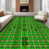 Ultra Soft Area Rug, Non Slip, Stain Resistant, Washable Area Rugs for Living Room, Bedroom, Vibrant Green Leafy Aesthetic(Green)