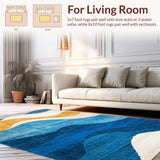 Eclectic Multi Hued Wave Motif(Blue)