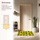 Ultra Soft Area Rug, Non Slip, Stain Resistant, Washable Area Rugs for Living Room, Bedroom, Stylish Modern Whimsical Animal Art(Yellow)