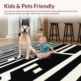 Stylish Monochrome Striped Decor Element(Black)