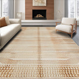 Ultra Soft Area Rug, Non Slip, Stain Resistant, Washable Area Rugs for Living Room, Bedroom, Rustic Neutral Woven Texture(Beige)