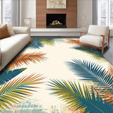 Ultra Soft Area Rug, Non Slip, Stain Resistant, Washable Area Rugs for Living Room, Bedroom, Fresh Tropical Oasis Style(Orange)