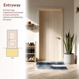 Ultra Soft Area Rug, Non Slip, Stain Resistant, Washable Area Rugs for Living Room, Bedroom, Ultra-Thin Stain Resistant Rug With Contemporary Fade Design For Hallway(Gray)