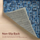 Artful Geometric Blue Tones(Blue)