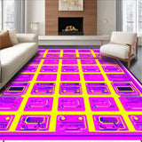 Ultra Soft Area Rug, Non Slip, Stain Resistant, Washable Area Rugs for Living Room, Bedroom, Vibrant Abstract Playful Graphics(Pink)