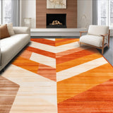 Ultra Soft Area Rug, Non Slip, Stain Resistant, Washable Area Rugs for Living Room, Bedroom, Rustic Textured Warmth Design(Orange)
