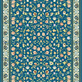 Classic Low Pile Floral Elegance(Blue)