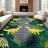 Ultra Soft Area Rug, Non Slip, Stain Resistant, Washable Area Rugs for Living Room, Bedroom, Dynamic Animal Print Theme(Gray)