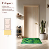 Ultra Soft Area Rug, Non Slip, Stain Resistant, Washable Area Rugs for Living Room, Bedroom, Trendy Textured Geometric Delight(Green)