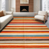 Ultra Soft Area Rug, Non Slip, Stain Resistant, Washable Area Rugs for Living Room, Bedroom, Vibrant Earth Tone Patterns(Orange)