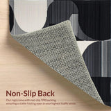 Contemporary Black and White Swirls(Black)
