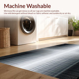 Ultra Soft Area Rug, Non Slip, Stain Resistant, Washable Area Rugs for Living Room, Bedroom, Serene Earthy Trellis Vibe(Black)