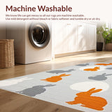 Ultra Soft Area Rug, Non Slip, Stain Resistant, Washable Area Rugs for Living Room, Bedroom, Delightful Cozy Farmhouse Vibe(Gray)
