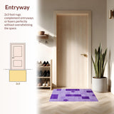Ultra Soft Area Rug, Non Slip, Stain Resistant, Washable Area Rugs for Living Room, Bedroom, Vivid Cozy Fluffy Aesthetic(Purple)