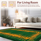 Ultra Soft Area Rug, Non Slip, Stain Resistant, Washable Area Rugs for Living Room, Bedroom, Contemporary Eclectic Animal Motif(Green)