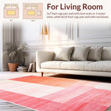 Ultra Soft Area Rug, Non Slip, Stain Resistant, Washable Area Rugs for Living Room, Bedroom, Gradient Pink Ombre Nursery Play Mat(Pink)