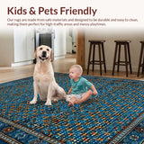 Vintage Earthy Tiled Motif(Blue)