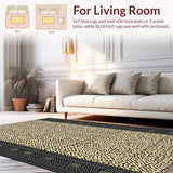 Ultra Soft Area Rug, Non Slip, Stain Resistant, Washable Area Rugs for Living Room, Bedroom, Chic Cheetah Print Fusion(Beige)