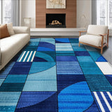 Ultra Soft Area Rug, Non Slip, Stain Resistant, Washable Area Rugs for Living Room, Bedroom, Hawaiian Style Poolside Outdoor Carpet(Blue)