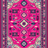 Ultra Soft Area Rug, Non Slip, Stain Resistant, Washable Area Rugs for Living Room, Bedroom, Funky Western Charm Rug(Pink)