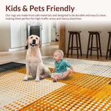 Ultra Soft Area Rug, Non Slip, Stain Resistant, Washable Area Rugs for Living Room, Bedroom, Vintage Inspired Rustic Cow Imagery(Gray)