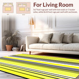 Ultra Soft Area Rug, Non Slip, Stain Resistant, Washable Area Rugs for Living Room, Bedroom, Contemporary Striking Zebra Influence(Yellow)