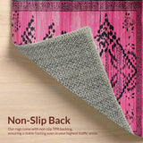 Ultra Soft Area Rug, Non Slip, Stain Resistant, Washable Area Rugs for Living Room, Bedroom, Chic Modern Abstract Aesthetic(Pink)