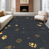 Ultra Soft Area Rug, Non Slip, Stain Resistant, Washable Area Rugs for Living Room, Bedroom, Chic Minimalist Paw Print Aesthetic(Gray)