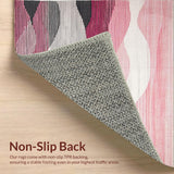 Ultra Soft Area Rug, Non Slip, Stain Resistant, Washable Area Rugs for Living Room, Bedroom, Stylish Modern Artistic Expression(Pink)