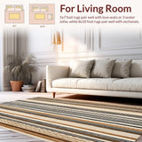 Ultra Soft Area Rug, Non Slip, Stain Resistant, Washable Area Rugs for Living Room, Bedroom, Beige Tribal Kitchen Area(Beige)