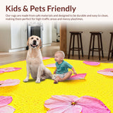 Bright Playful Round Flora Accent(Yellow)