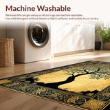 Ultra Soft Area Rug, Non Slip, Stain Resistant, Washable Area Rugs for Living Room, Bedroom, Vibrant Earthy Aesthetic Charm(Gold)
