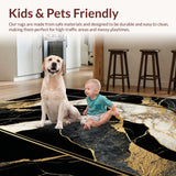 Striking Metallic Marble Impression(Black)