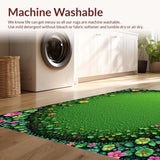 Ultra Soft Area Rug, Non Slip, Stain Resistant, Washable Area Rugs for Living Room, Bedroom, Nature-Inspired Non-Slip Living Room Rug(Green)