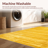 Ultra Soft Area Rug, Non Slip, Stain Resistant, Washable Area Rugs for Living Room, Bedroom, Chic Vibrant Coastal Aesthetic(Gold)
