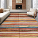Ultra Soft Area Rug, Non Slip, Stain Resistant, Washable Area Rugs for Living Room, Bedroom, Lively Warm Toned Weave(Red)