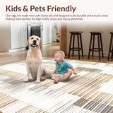 Ultra Soft Area Rug, Non Slip, Stain Resistant, Washable Area Rugs for Living Room, Bedroom, Fun Quirky Wildlife Pattern(Beige)