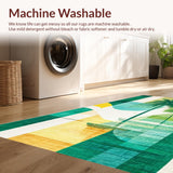 Ultra Soft Area Rug, Non Slip, Stain Resistant, Washable Area Rugs for Living Room, Bedroom, Kids Surf Bath Mat Playful Island Boards Artistic Palms Oceanic Pattern Rug(Green)