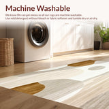 Beige Entryway Runner With Contemporary Abstract(Beige)