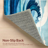 Tranquil Coastal Blue Tidal Motif(Blue)
