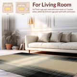 Ultra Soft Area Rug, Non Slip, Stain Resistant, Washable Area Rugs for Living Room, Bedroom, Rustic Cozy Bubble Knot Aesthetic(Beige)