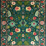 Ultra Soft Area Rug, Non Slip, Stain Resistant, Washable Area Rugs for Living Room, Bedroom, Rustic Earthy Botanical Ensemble(Blue)