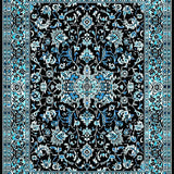 Rustic Retro Floral Medallion Style(Black)