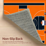 Ultra Soft Area Rug, Non Slip, Stain Resistant, Washable Area Rugs for Living Room, Bedroom, Lively Sports-Inspired Decorative Element(Orange)