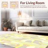 Elegant High Low Abstract Whirls(Yellow)