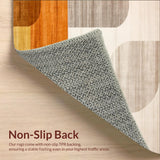 Ultra Soft Area Rug, Non Slip, Stain Resistant, Washable Area Rugs for Living Room, Bedroom, Scandinavian Inspired with Beige Orange Gold Highlights(Gray)
