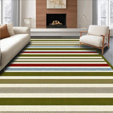 Ultra Soft Area Rug, Non Slip, Stain Resistant, Washable Area Rugs for Living Room, Bedroom, Fringed Non Shed in Olive Easy Clean Power Loom(Green)